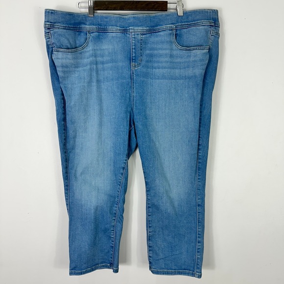 Torrid 3X Crop Lean Jeans Blue Super Soft Stretch Denim Jeggings Plus Size Pants - Picture 1 of 7